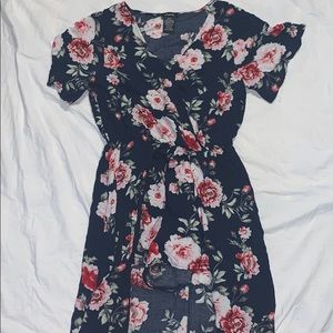 Floral romper with a tail